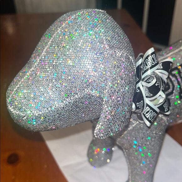 Victoria's Secret Pink Iridescent Glitter Bling Collectible 2017 Giant Dog - Picture 4 of 4
